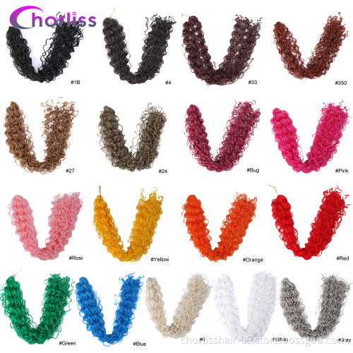 Wholesale Ombre Prelooped Passion Twist Water Wave Hair Synthetic Crochet Hair Braids Natural Passion Spring Twist For African